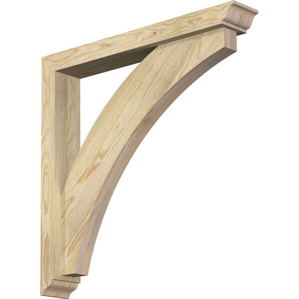 Ekena Millwork Thorton Traditional Rough Sawn Bracket w/ Offset Brace, Douglas Fir, 4"W x 26"D x 26"H BKT0402X26X26THR01RDF - main